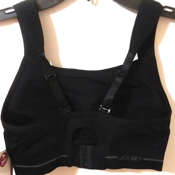 JOCKEY SPORT BLACK ONYX SUPPORT SPORTS BRA SIZE SMALL NWT - Picture 4 of 9